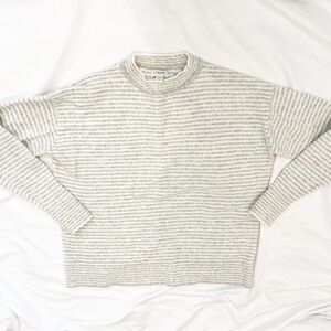 J. Crew Super Soft Gray and White Stripe Sweater Size XXS